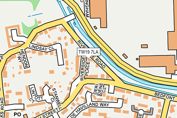 TW19 7LA map - OS OpenMap – Local (Ordnance Survey)