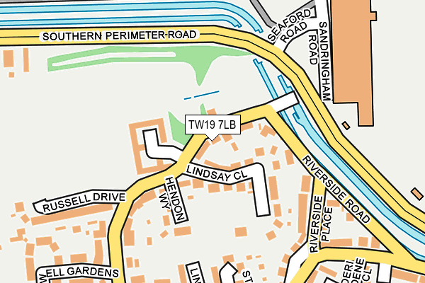 TW19 7LB map - OS OpenMap – Local (Ordnance Survey)