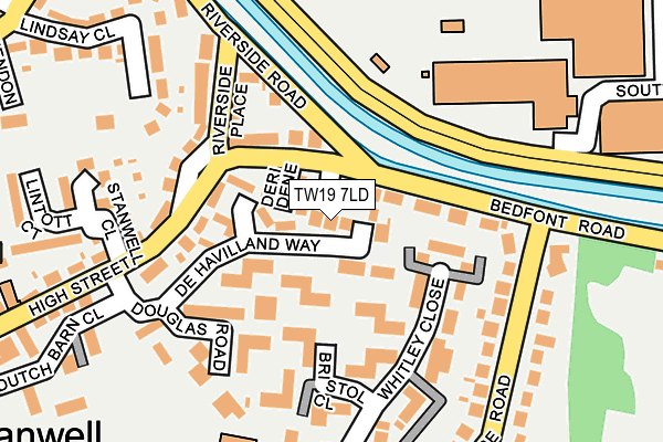 TW19 7LD map - OS OpenMap – Local (Ordnance Survey)
