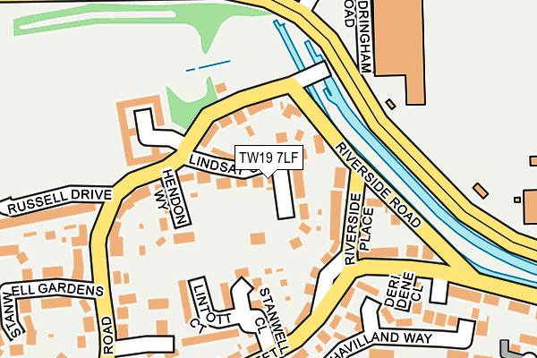 TW19 7LF map - OS OpenMap – Local (Ordnance Survey)