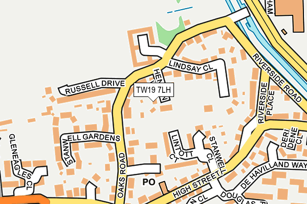 TW19 7LH map - OS OpenMap – Local (Ordnance Survey)