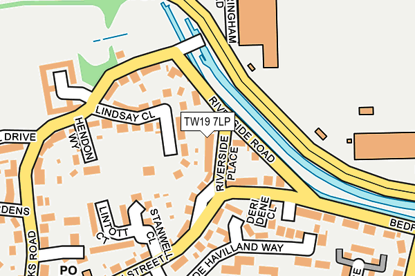 TW19 7LP map - OS OpenMap – Local (Ordnance Survey)