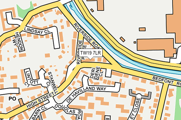 TW19 7LR map - OS OpenMap – Local (Ordnance Survey)