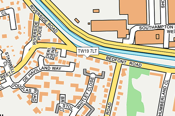 TW19 7LT map - OS OpenMap – Local (Ordnance Survey)