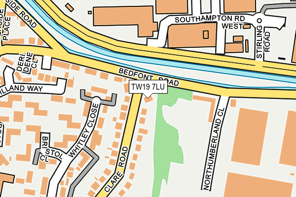 TW19 7LU map - OS OpenMap – Local (Ordnance Survey)