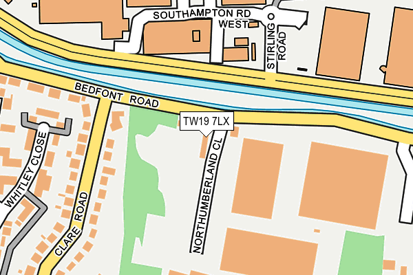TW19 7LX map - OS OpenMap – Local (Ordnance Survey)