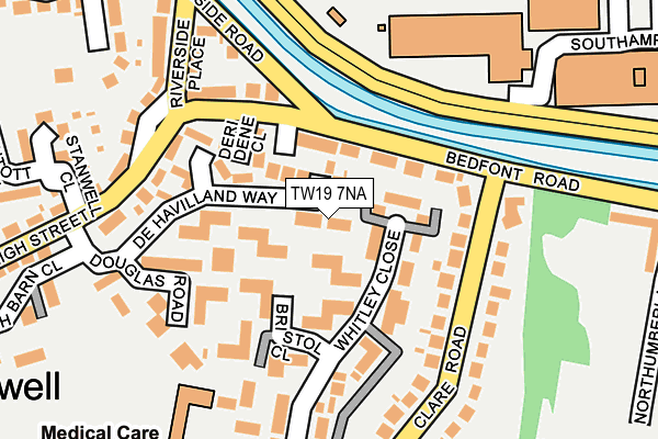 TW19 7NA map - OS OpenMap – Local (Ordnance Survey)