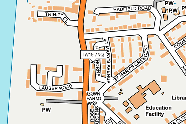 TW19 7NQ map - OS OpenMap – Local (Ordnance Survey)