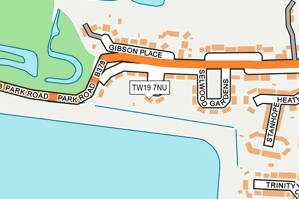 TW19 7NU map - OS OpenMap – Local (Ordnance Survey)