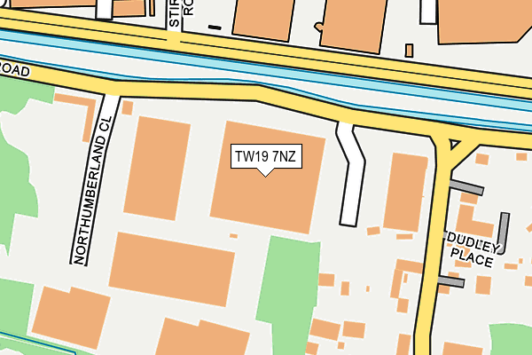 TW19 7NZ map - OS OpenMap – Local (Ordnance Survey)