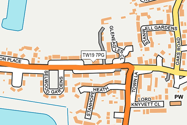 TW19 7PG map - OS OpenMap – Local (Ordnance Survey)