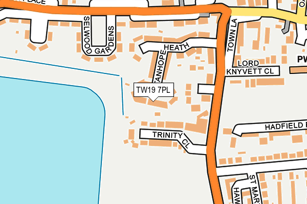 TW19 7PL map - OS OpenMap – Local (Ordnance Survey)