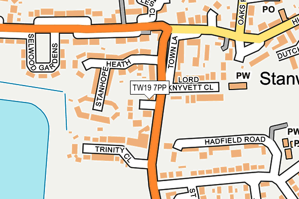 TW19 7PP map - OS OpenMap – Local (Ordnance Survey)