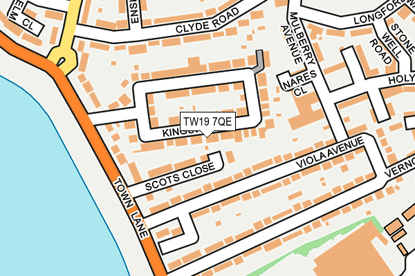 TW19 7QE map - OS OpenMap – Local (Ordnance Survey)