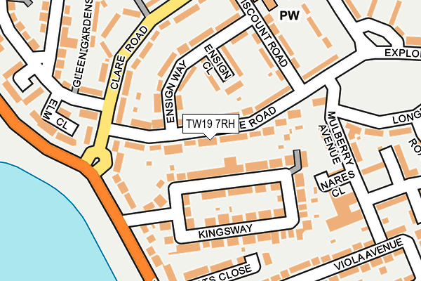 TW19 7RH map - OS OpenMap – Local (Ordnance Survey)