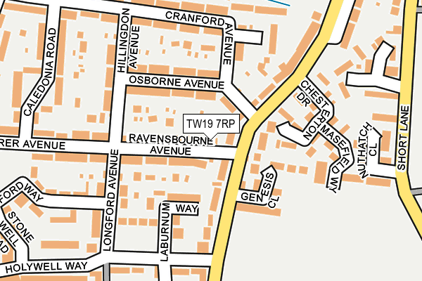 TW19 7RP map - OS OpenMap – Local (Ordnance Survey)