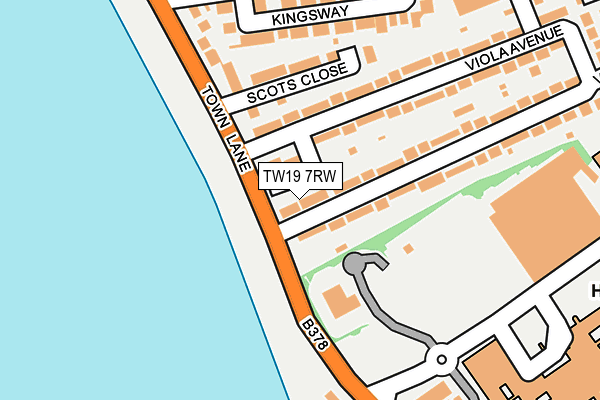 TW19 7RW map - OS OpenMap – Local (Ordnance Survey)