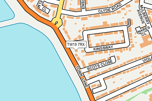 TW19 7RX map - OS OpenMap – Local (Ordnance Survey)