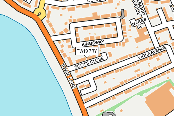 TW19 7RY map - OS OpenMap – Local (Ordnance Survey)