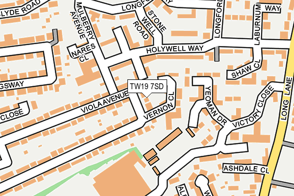 TW19 7SD map - OS OpenMap – Local (Ordnance Survey)