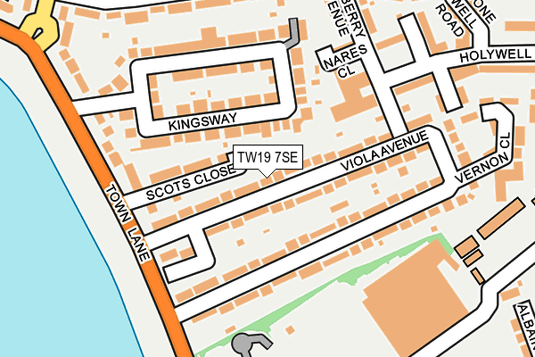 TW19 7SE map - OS OpenMap – Local (Ordnance Survey)