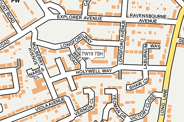 TW19 7SH map - OS OpenMap – Local (Ordnance Survey)