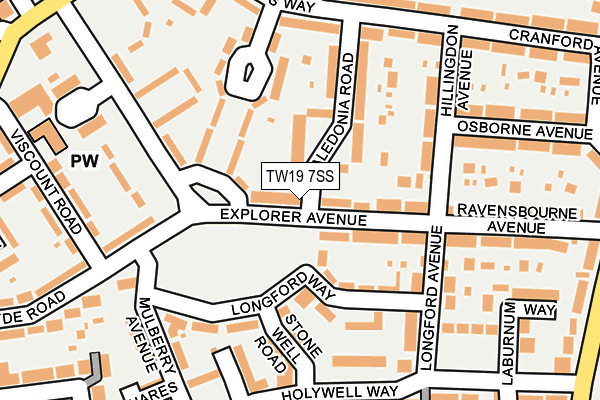 TW19 7SS map - OS OpenMap – Local (Ordnance Survey)