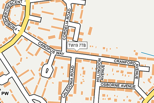 TW19 7TB map - OS OpenMap – Local (Ordnance Survey)