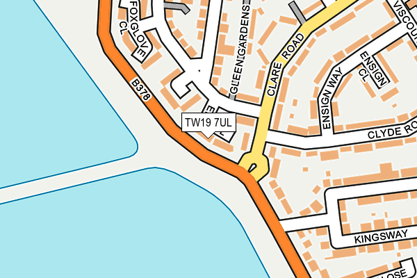 TW19 7UL map - OS OpenMap – Local (Ordnance Survey)