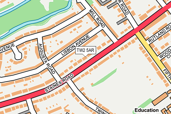 TW2 5AR map - OS OpenMap – Local (Ordnance Survey)