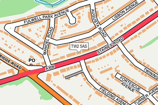 TW2 5AS map - OS OpenMap – Local (Ordnance Survey)