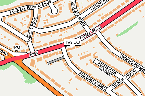 TW2 5AU map - OS OpenMap – Local (Ordnance Survey)