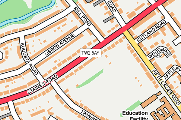 TW2 5AY map - OS OpenMap – Local (Ordnance Survey)