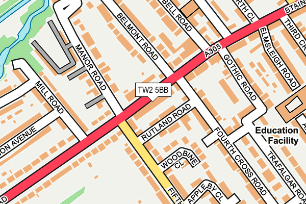 TW2 5BB map - OS OpenMap – Local (Ordnance Survey)
