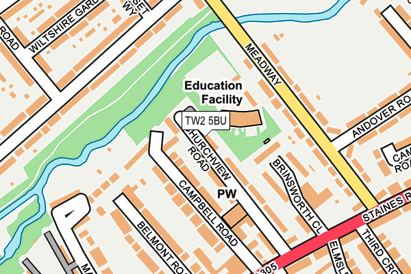 TW2 5BU map - OS OpenMap – Local (Ordnance Survey)