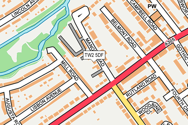 TW2 5DF map - OS OpenMap – Local (Ordnance Survey)