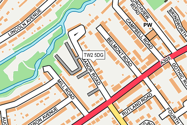 TW2 5DG map - OS OpenMap – Local (Ordnance Survey)