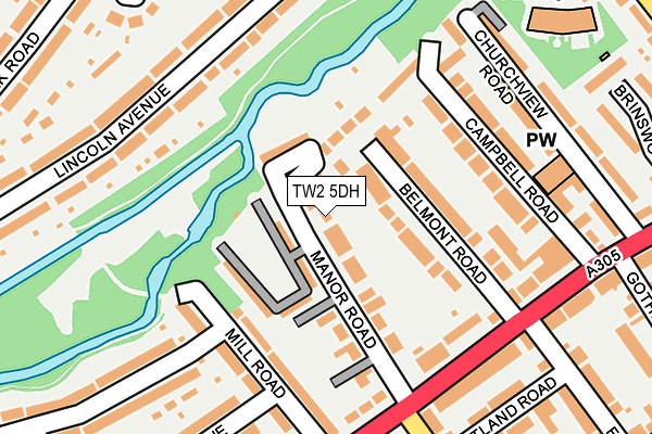 TW2 5DH map - OS OpenMap – Local (Ordnance Survey)