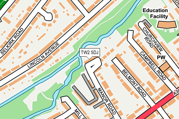 TW2 5DJ map - OS OpenMap – Local (Ordnance Survey)