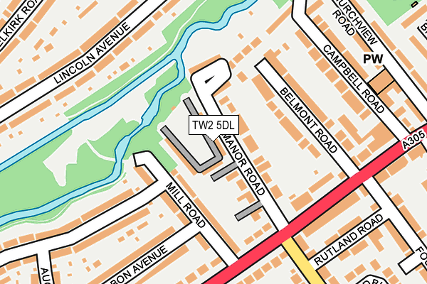 TW2 5DL map - OS OpenMap – Local (Ordnance Survey)