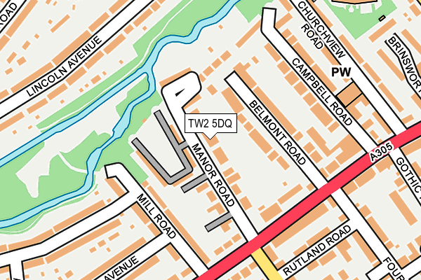 TW2 5DQ map - OS OpenMap – Local (Ordnance Survey)