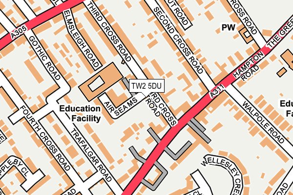 TW2 5DU map - OS OpenMap – Local (Ordnance Survey)