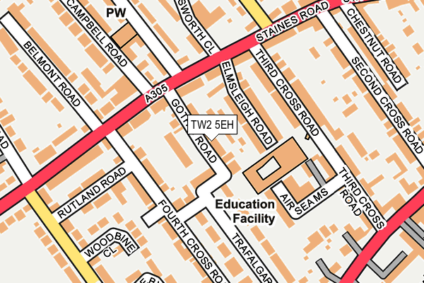 TW2 5EH map - OS OpenMap – Local (Ordnance Survey)