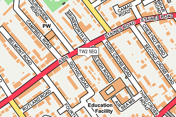 TW2 5EQ map - OS OpenMap – Local (Ordnance Survey)