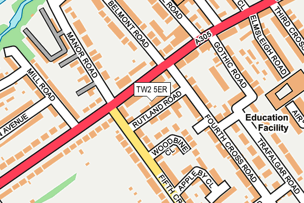 TW2 5ER map - OS OpenMap – Local (Ordnance Survey)