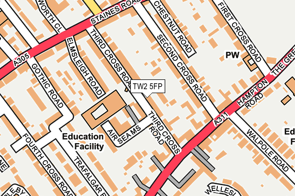 TW2 5FP map - OS OpenMap – Local (Ordnance Survey)