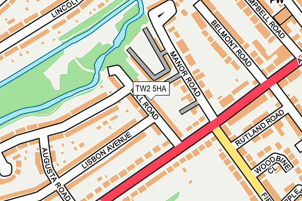 TW2 5HA map - OS OpenMap – Local (Ordnance Survey)