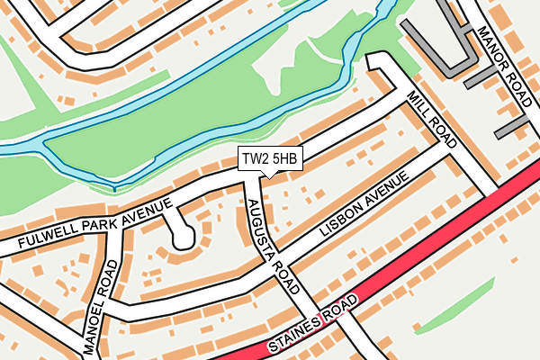 TW2 5HB map - OS OpenMap – Local (Ordnance Survey)