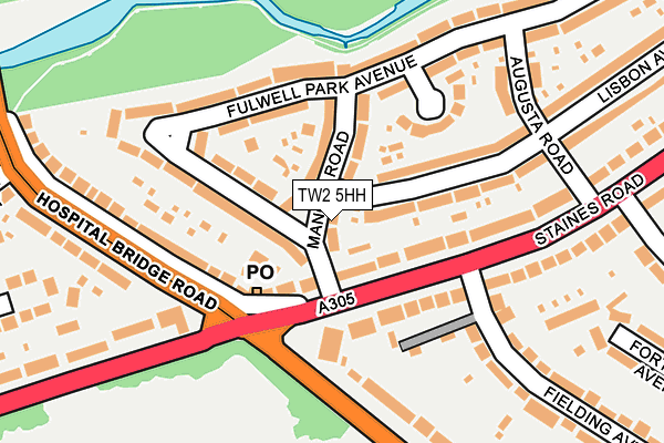 TW2 5HH map - OS OpenMap – Local (Ordnance Survey)