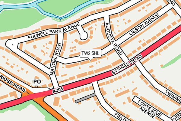 TW2 5HL map - OS OpenMap – Local (Ordnance Survey)